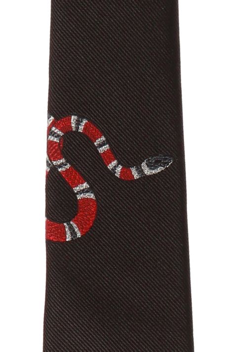 gucci snake tie black